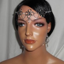 Bohemian krystallperle tiara med keltiske motiver 2 i 1